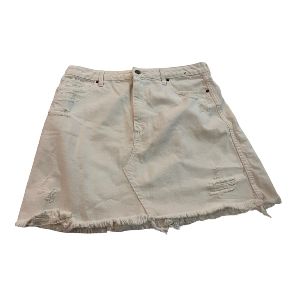 Abercrombie White A Line Jean Skirt Zoe Size 14